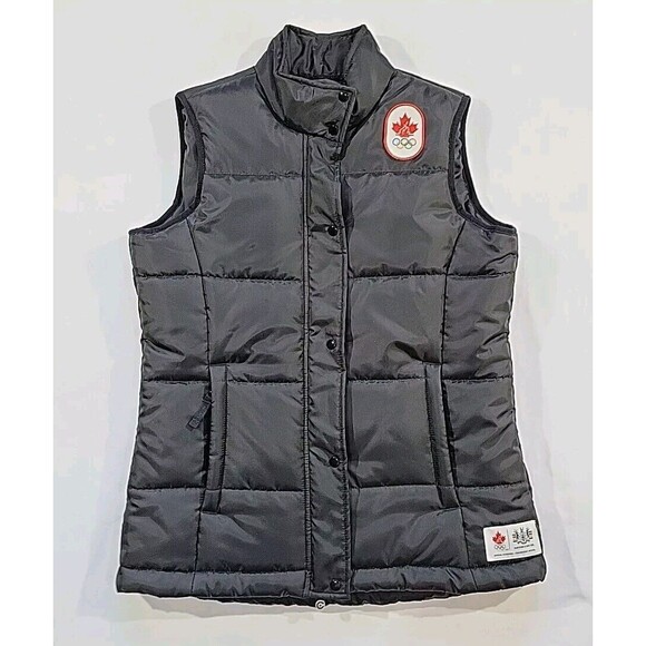 Hudson's Bay Company 2010 Olympics Team Canada Black Puffer Vest Women's Small - Picture 1 of 16